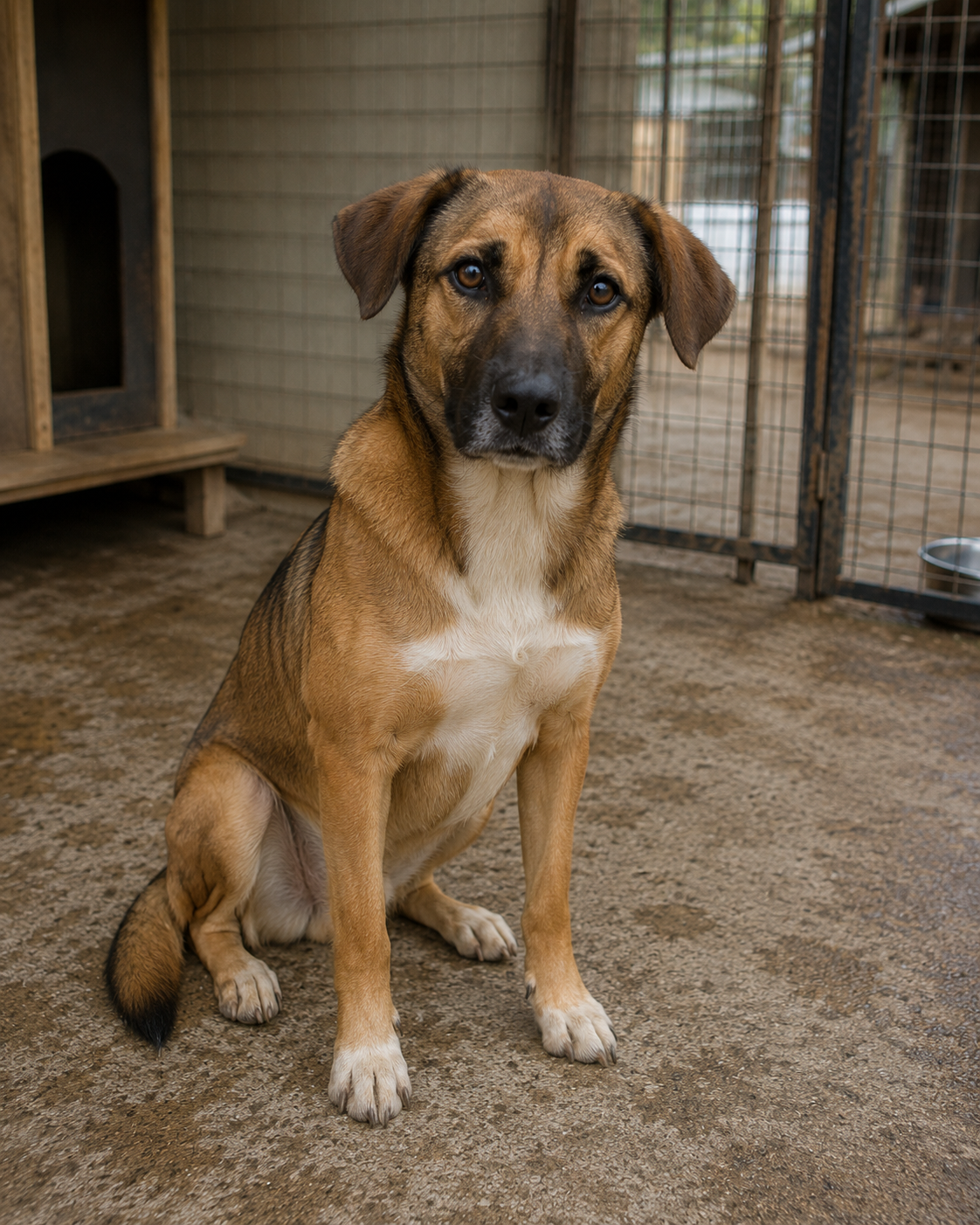 Tana, a rescue dog at the shelter in Masaka, Uganda