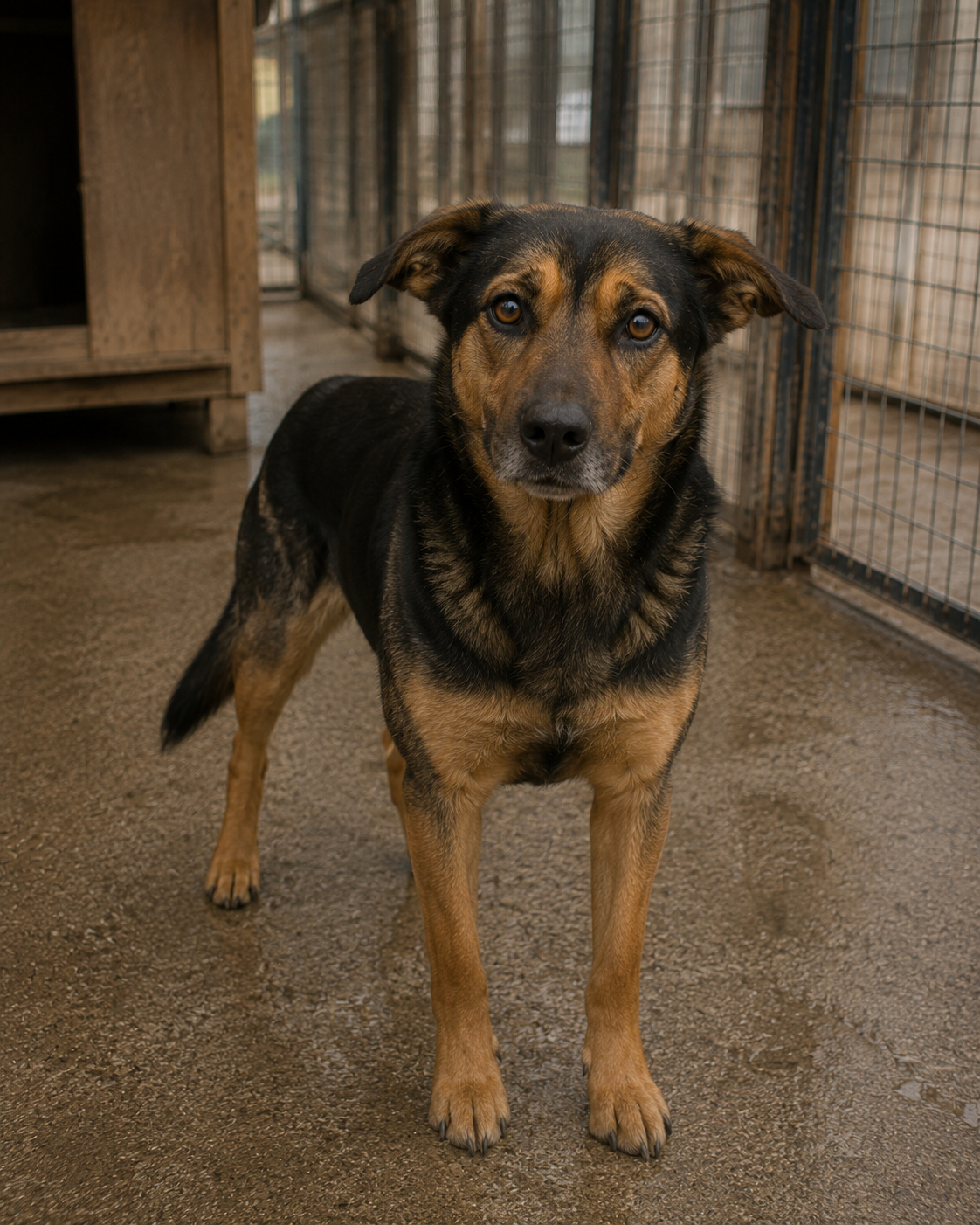 Shadow, a rescue dog at the shelter in Masaka, Uganda
